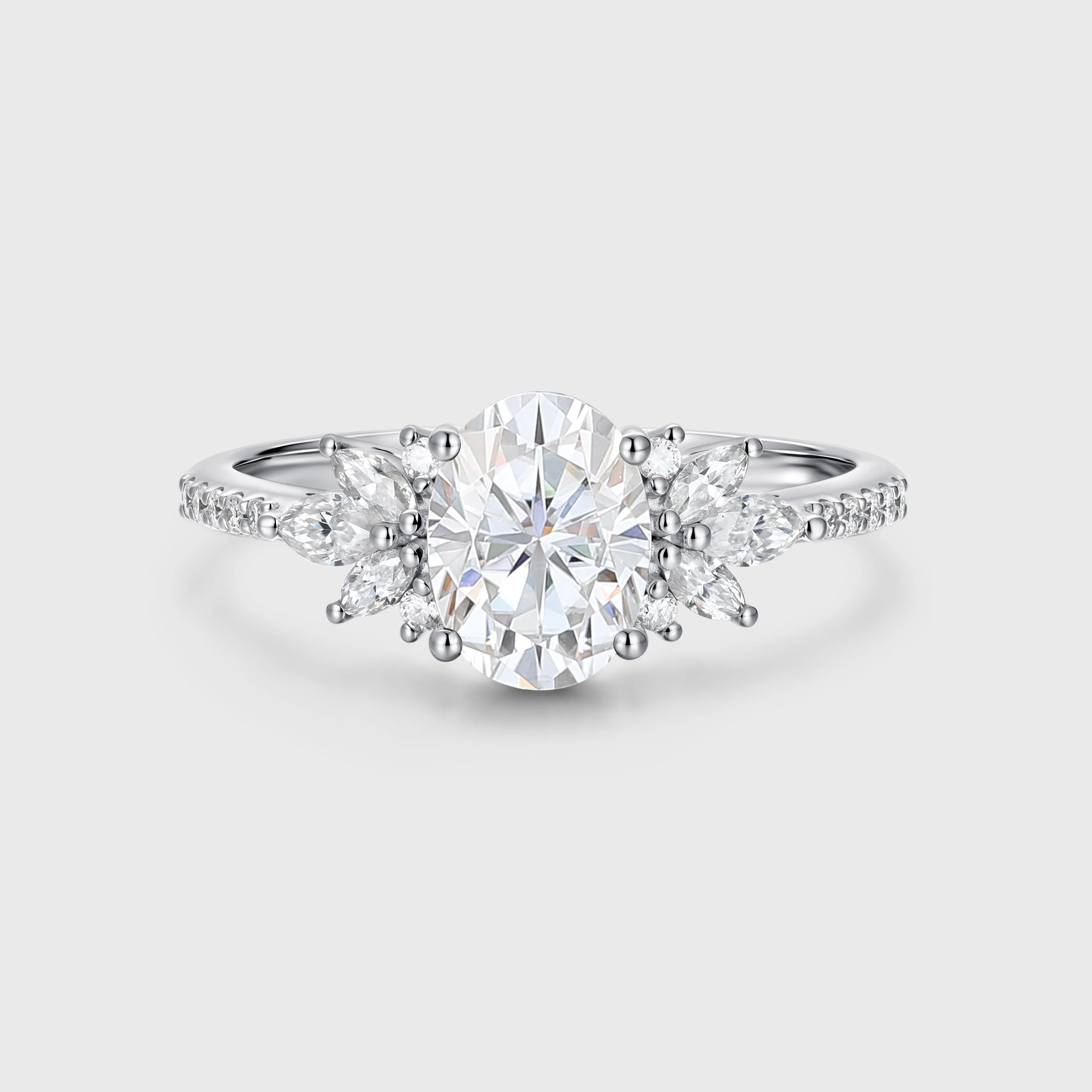 1.5Carat Oval cut Moissanite | Diamond Engagement ring