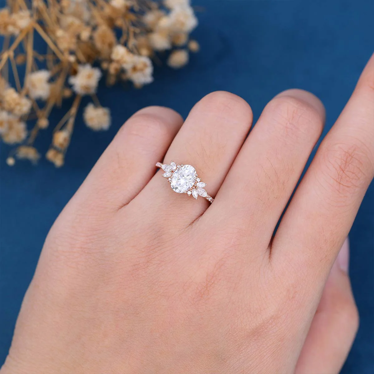 1.5Carat Oval cut Moissanite | Diamond Engagement ring - Image 2