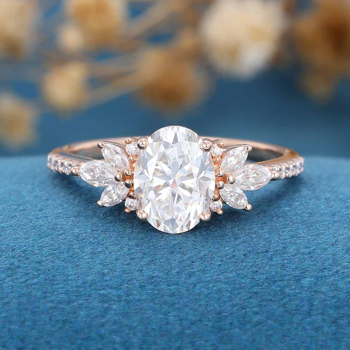 1.5Carat Oval cut Moissanite | Diamond Engagement ring - Image 4