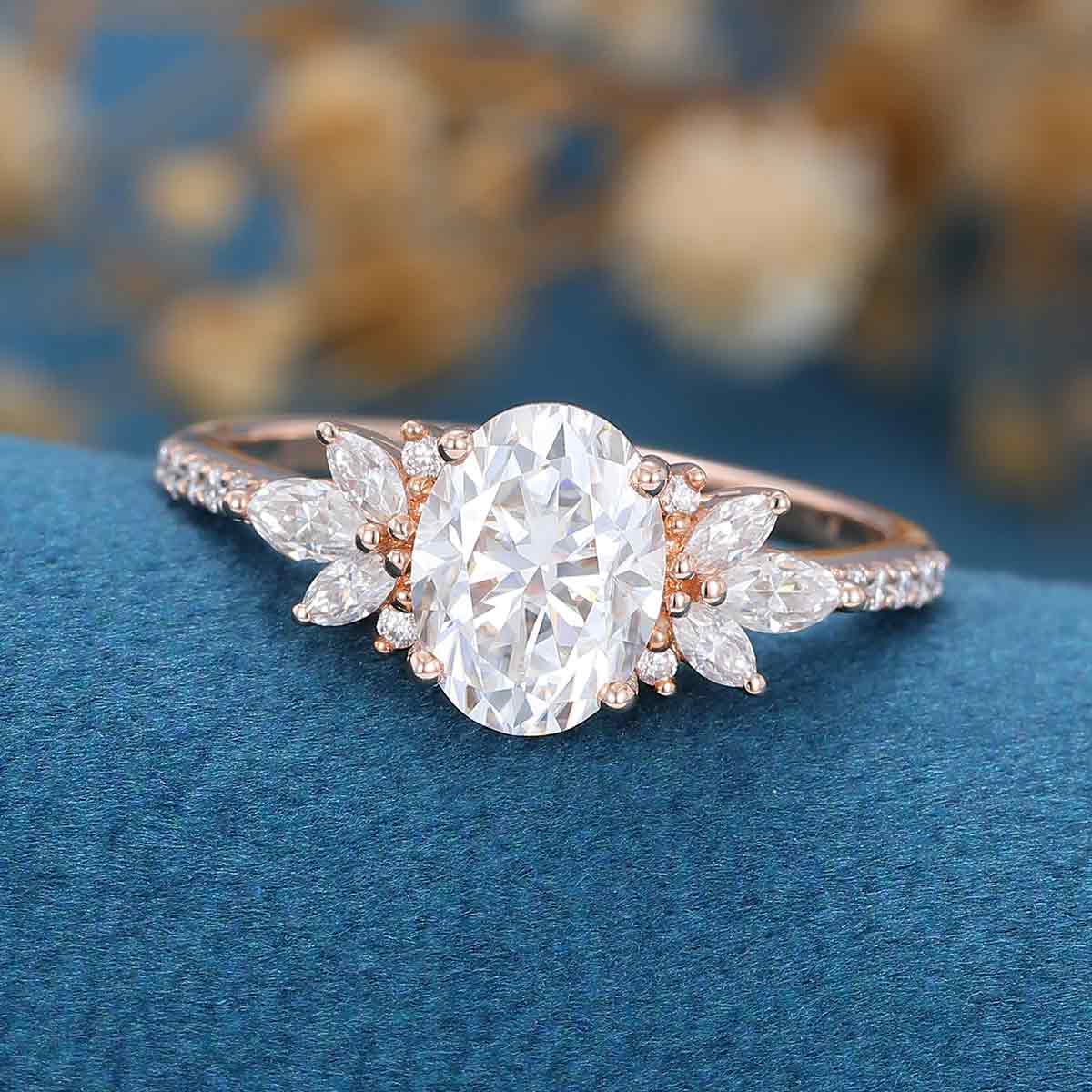 1.5Carat Oval cut Moissanite | Diamond Engagement ring - Image 5