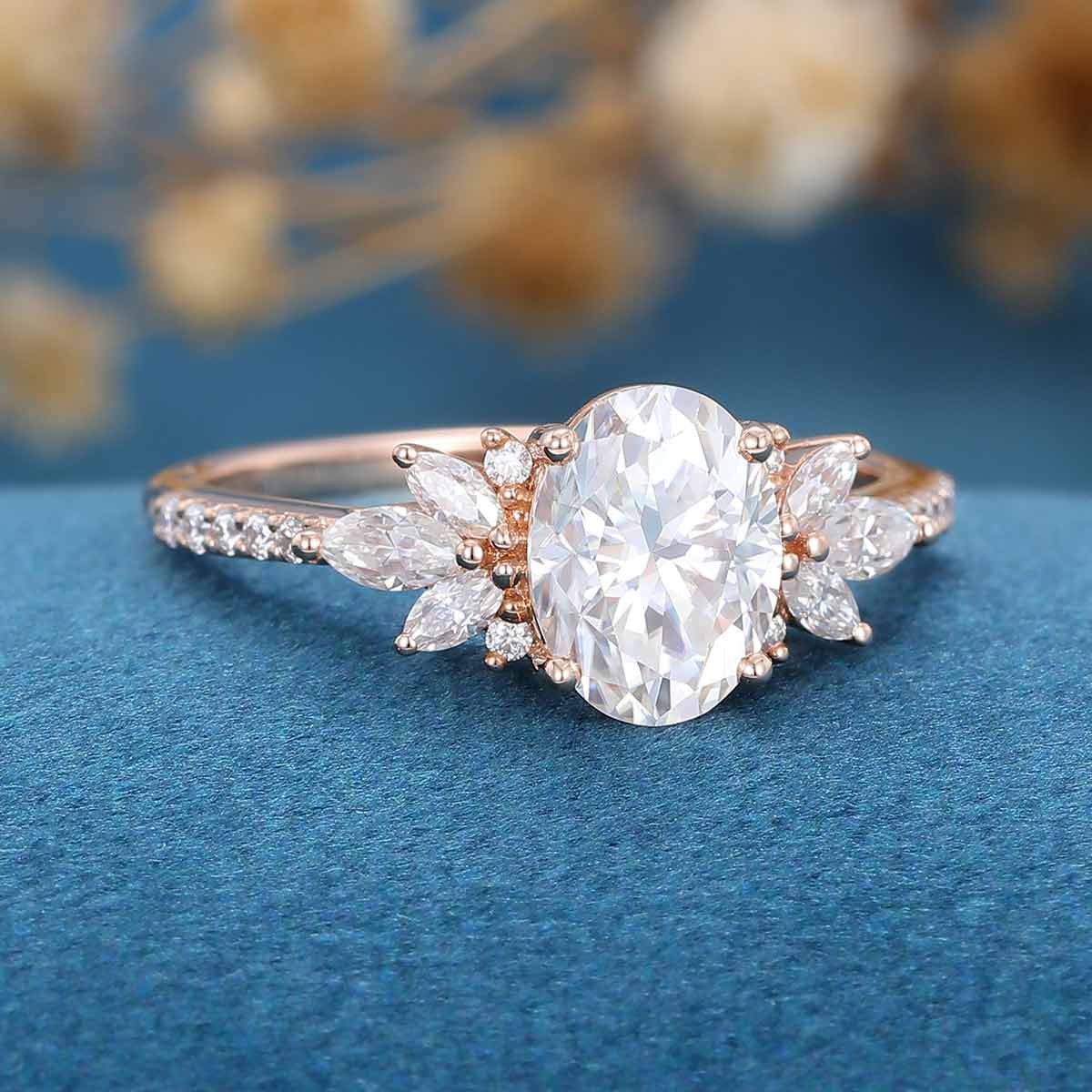 1.5Carat Oval cut Moissanite | Diamond Engagement ring - Image 6