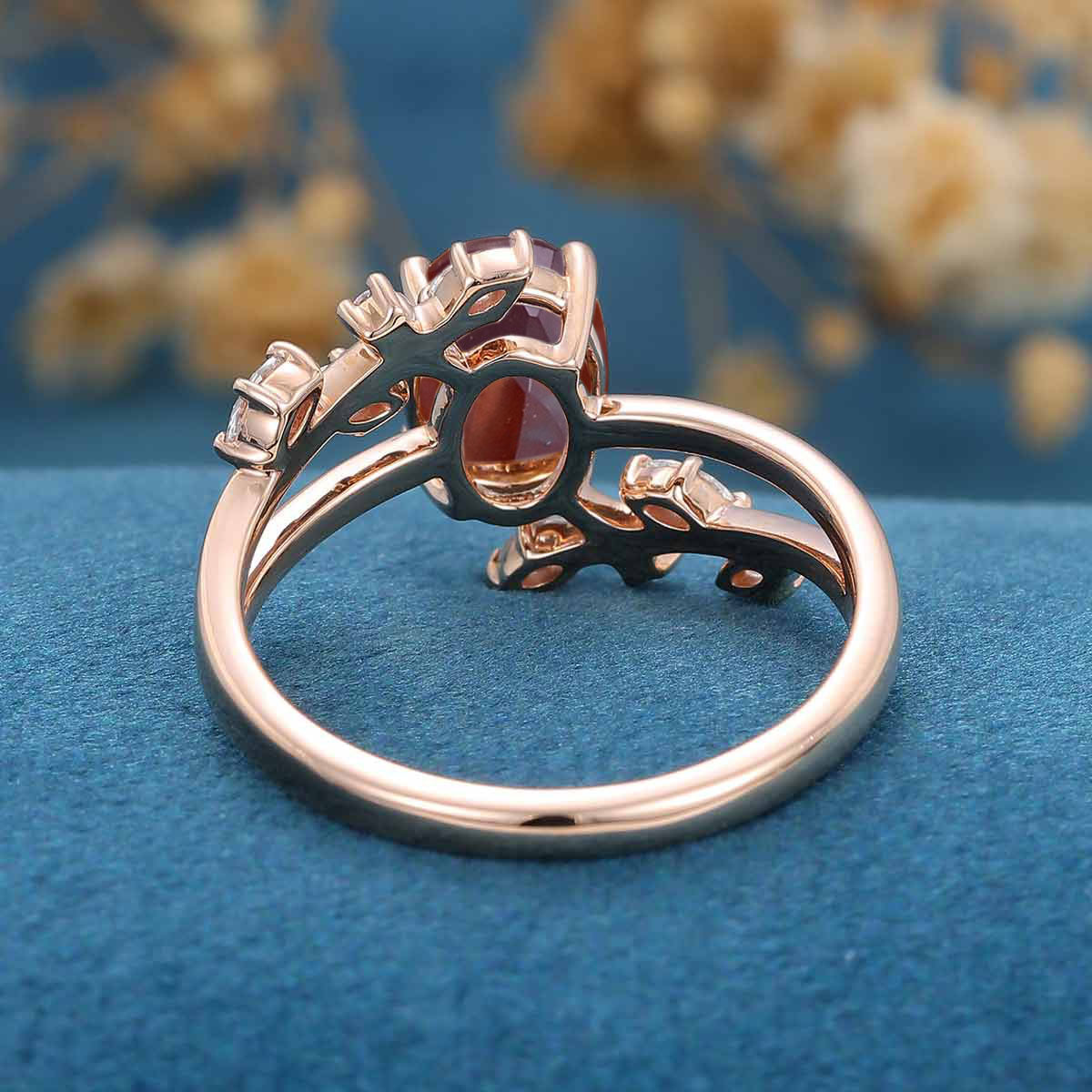 Oval cut Alexandrite | Diamond Engagement ring - Image 6