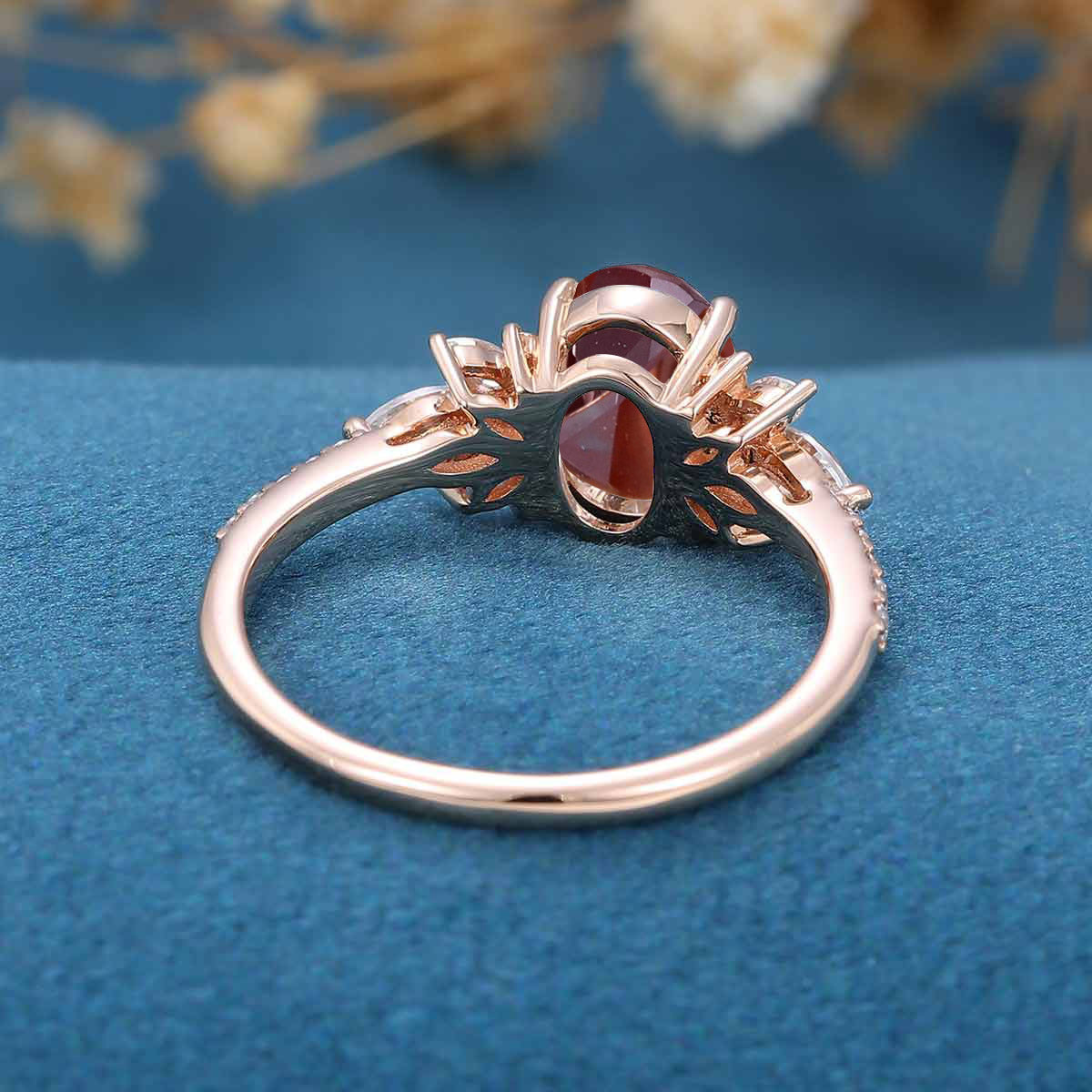 1.5Carat Oval cut Lab Alexandrite | Diamond Engagement ring - Image 7