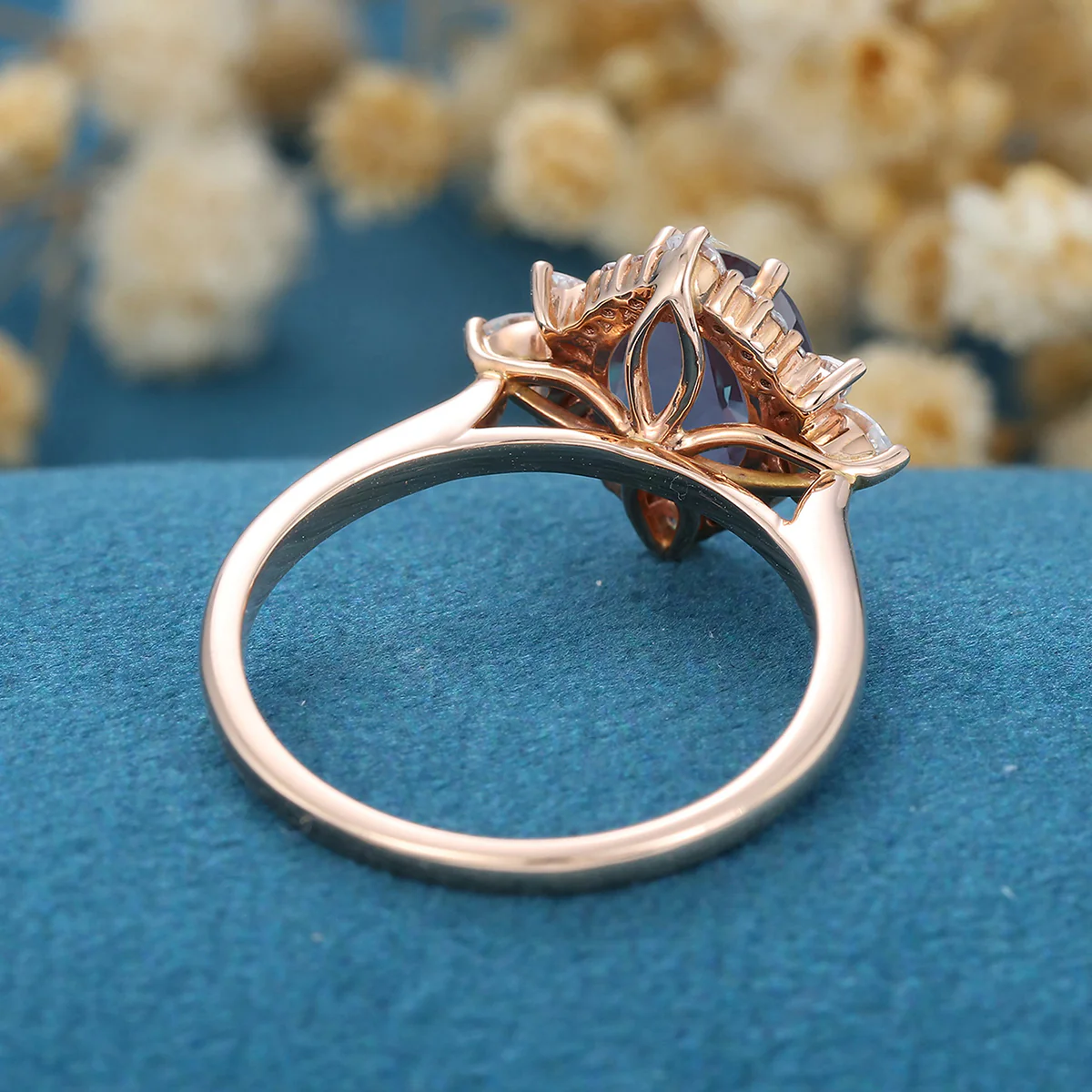 1.5Carat Oval cut Alexandrite | Diamond Engagement ring - Image 6