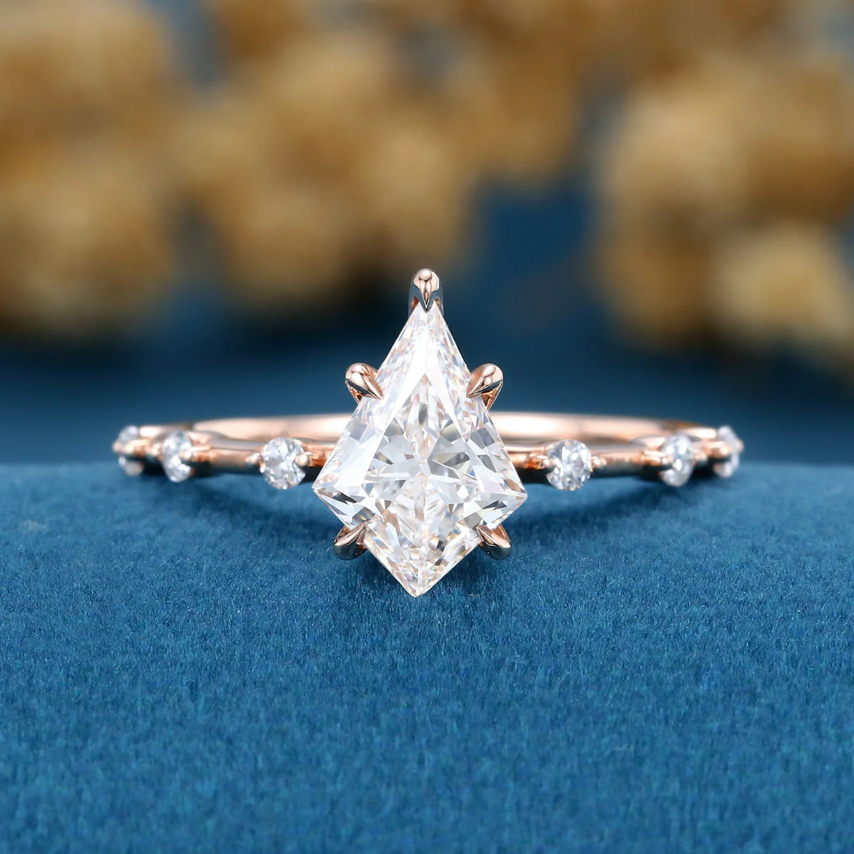 Kite Cut Lab grown Diamond Engagement Ring - Image 3