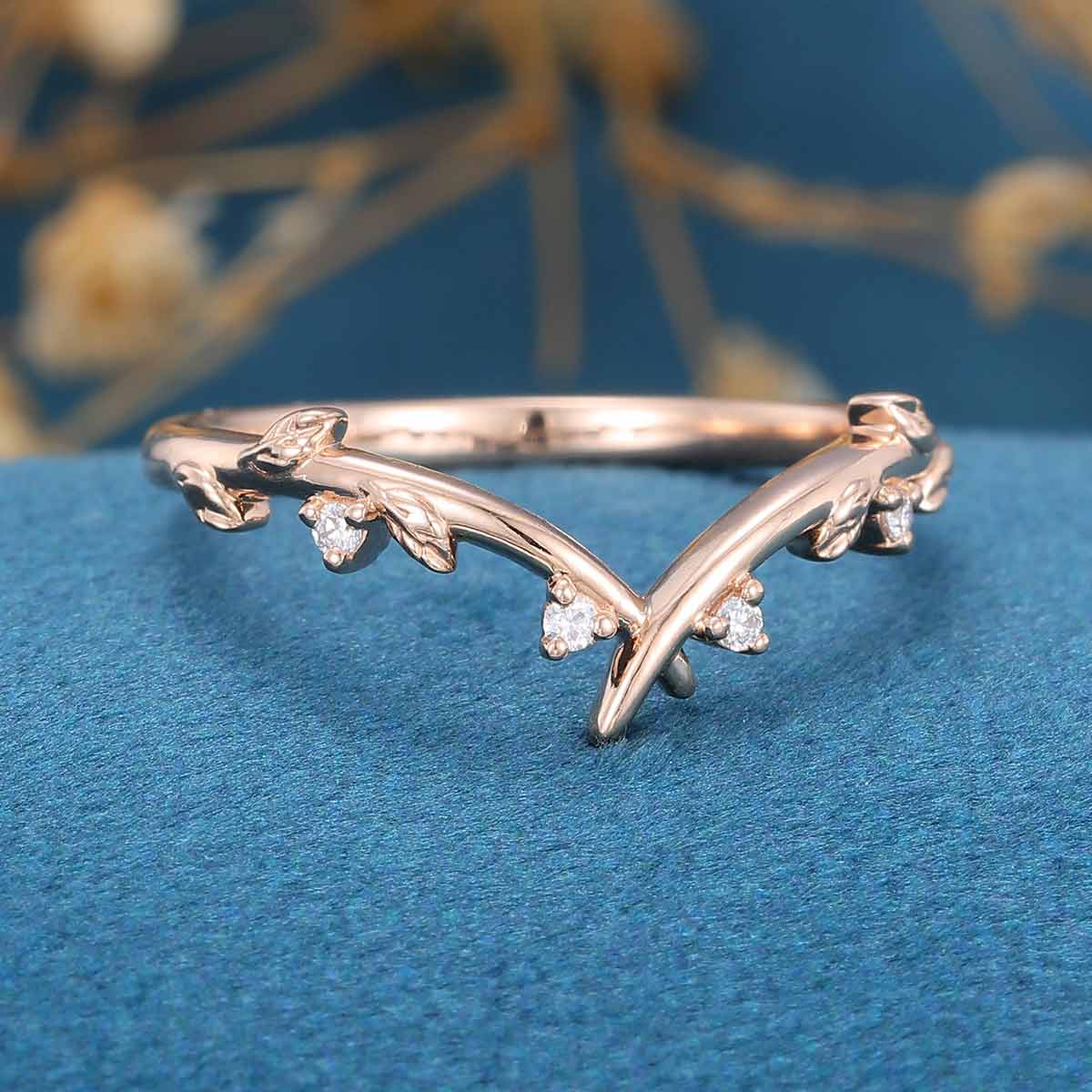 Moissanite | Diamond Curved Wedding Band - Image 3