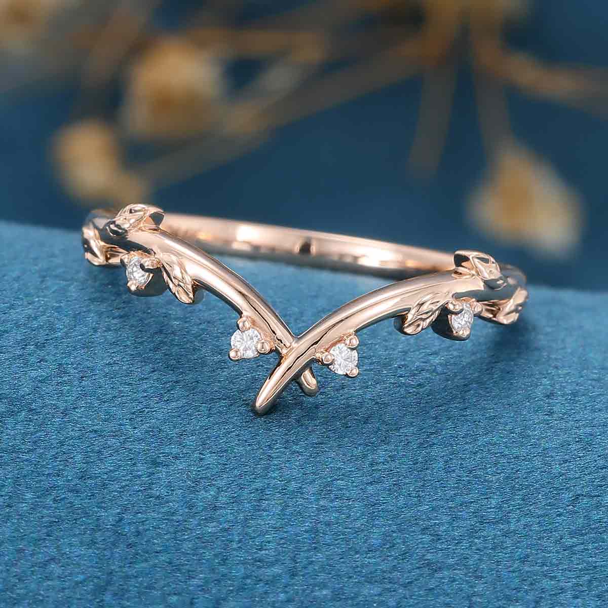 Moissanite | Diamond Curved Wedding Band - Image 4