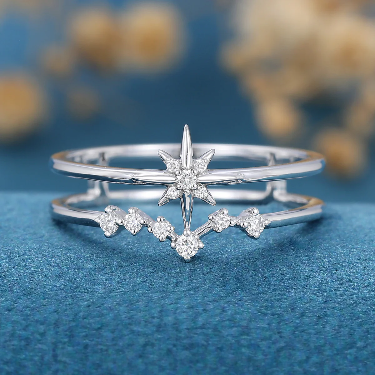 North star diamond Minimalist Engagement Ring - Image 10