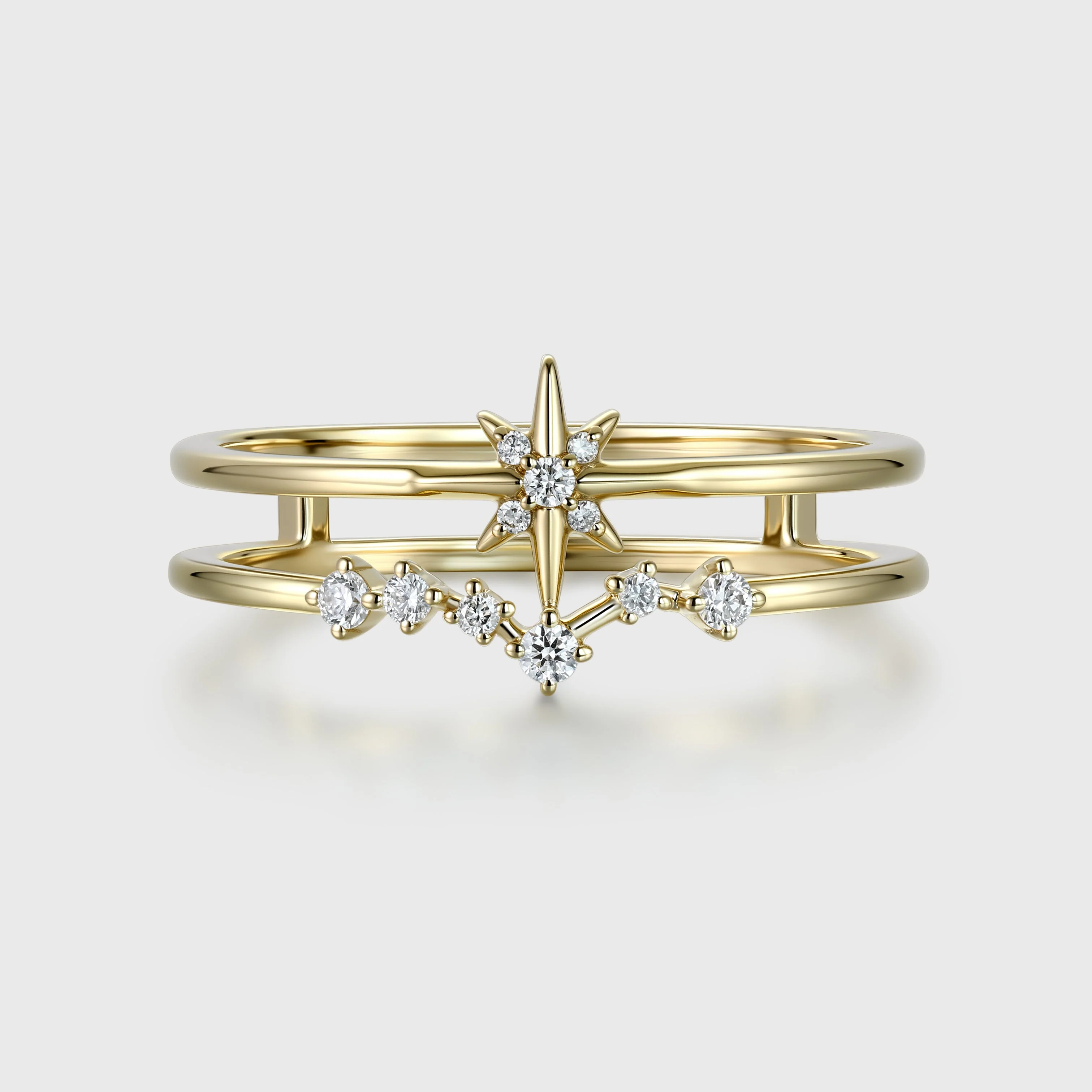 North star diamond Minimalist Engagement Ring - Image 4
