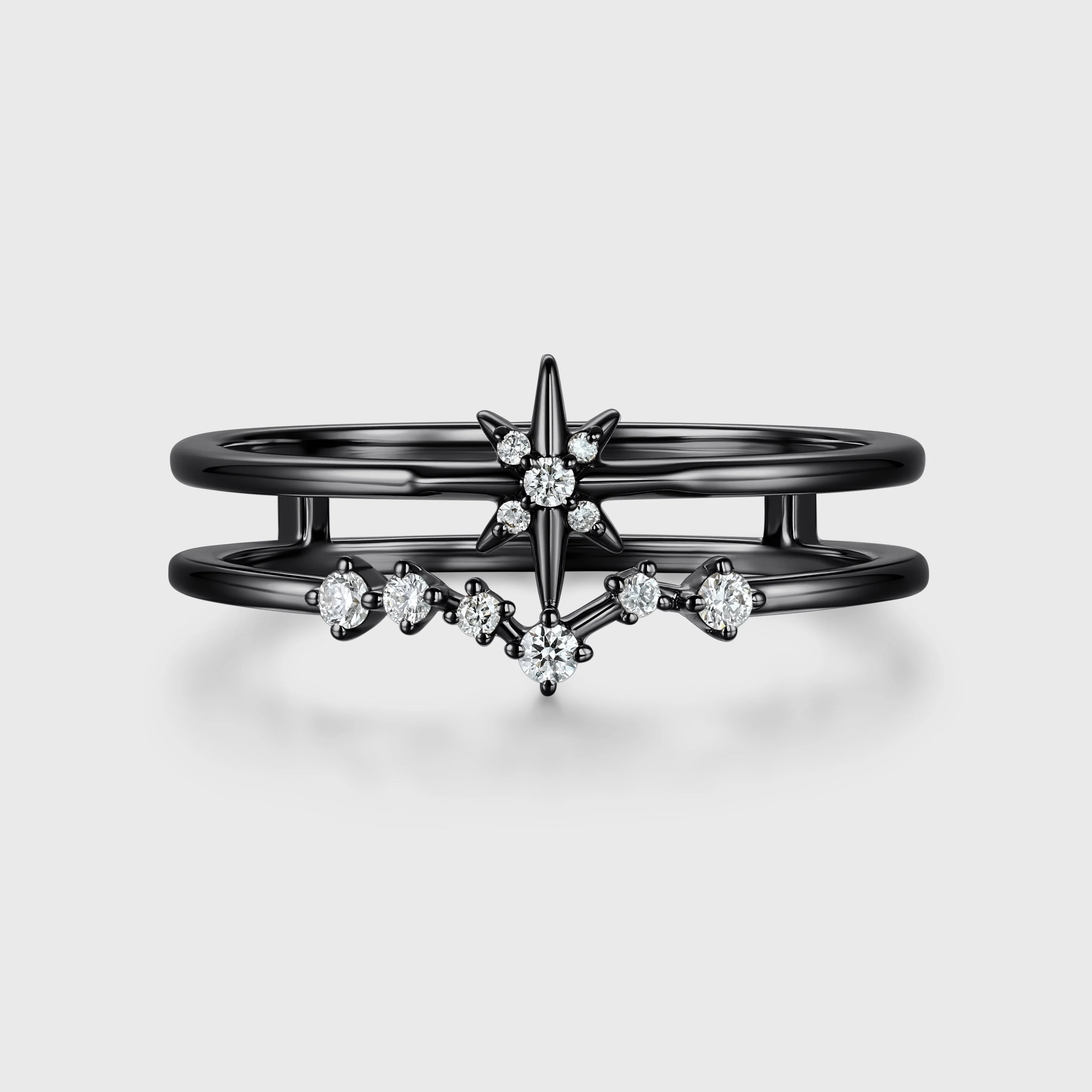 North star diamond Minimalist Engagement Ring - Image 5