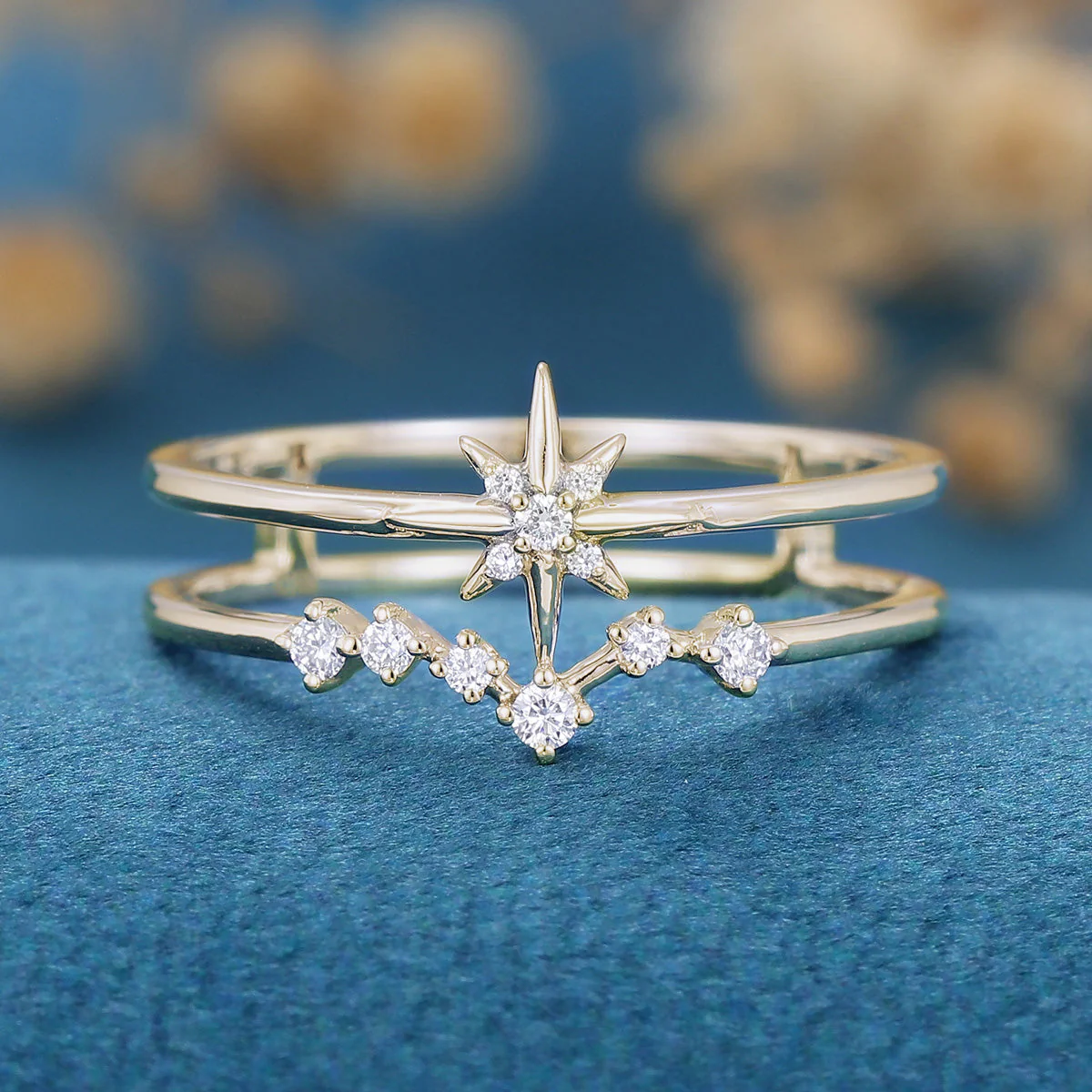 North star diamond Minimalist Engagement Ring - Image 9