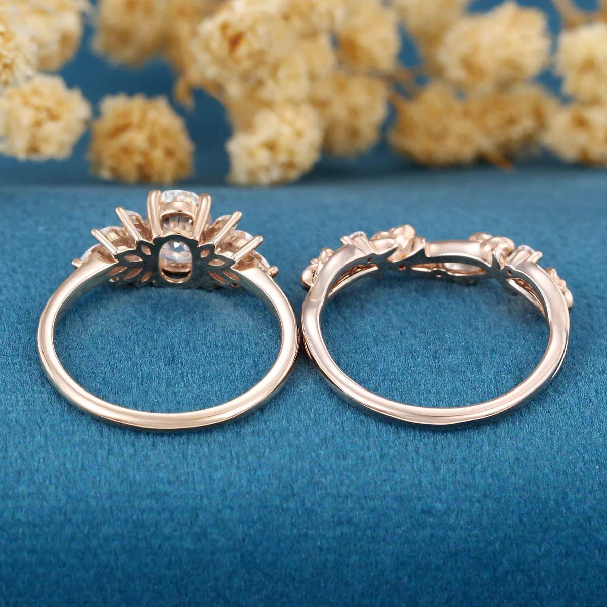 Oval cut 1.0 Carat Lab-Grown Diamond Wedding Bridal set - Image 7