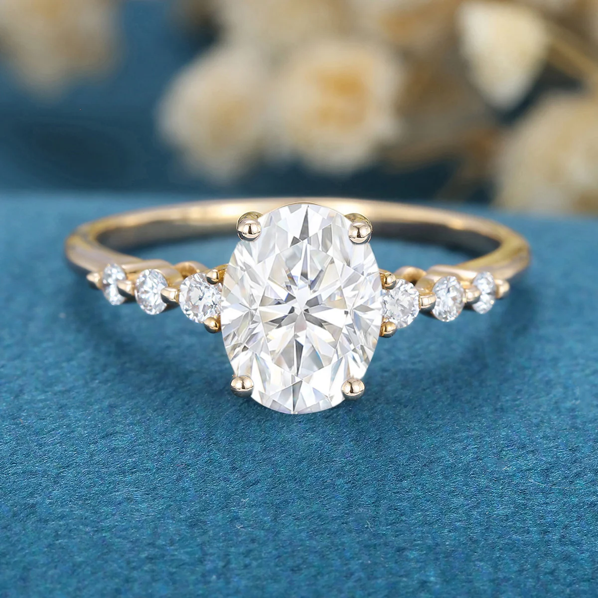 1.5Carat Oval cut Moissanite Engagement Ring - Image 11