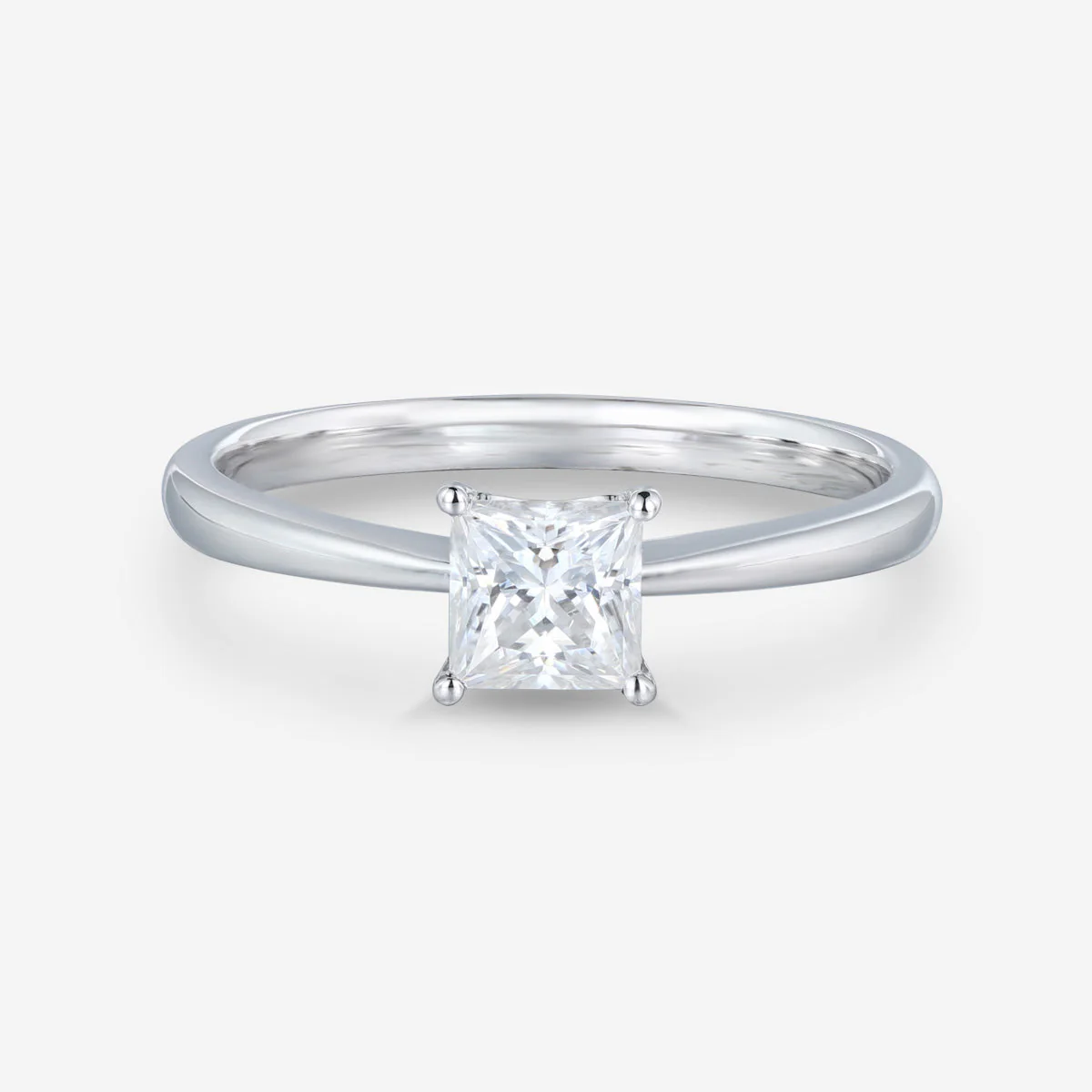 Princess cut Moissanite Solitaire Engagement Ring - Image 7