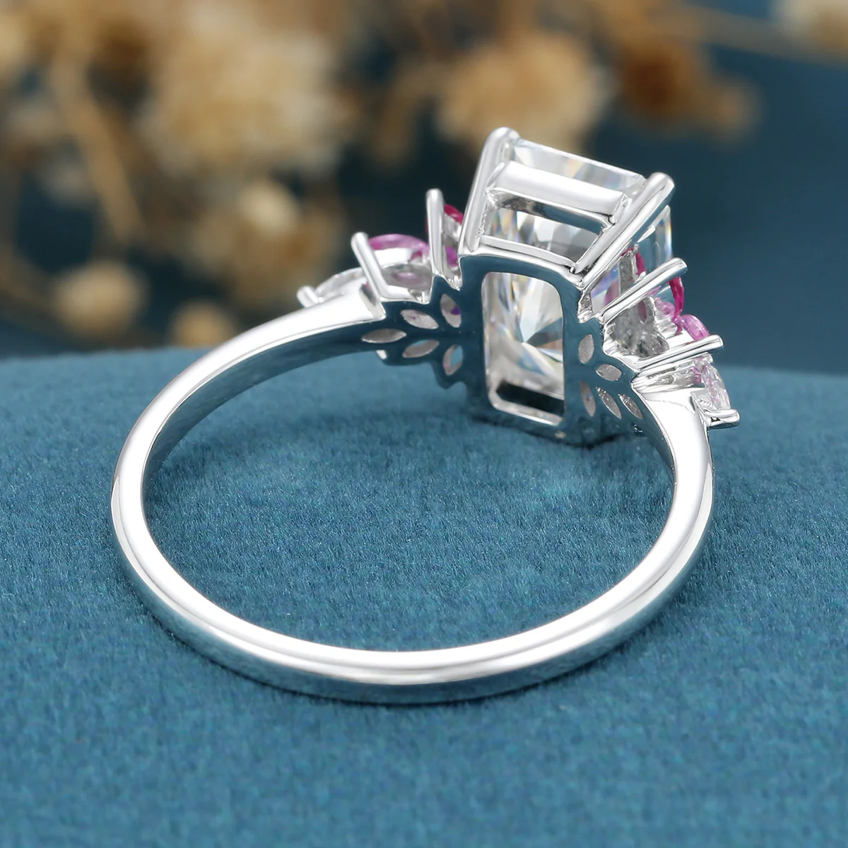 Radiant Cut Moissanite Engagement Ring - Image 6