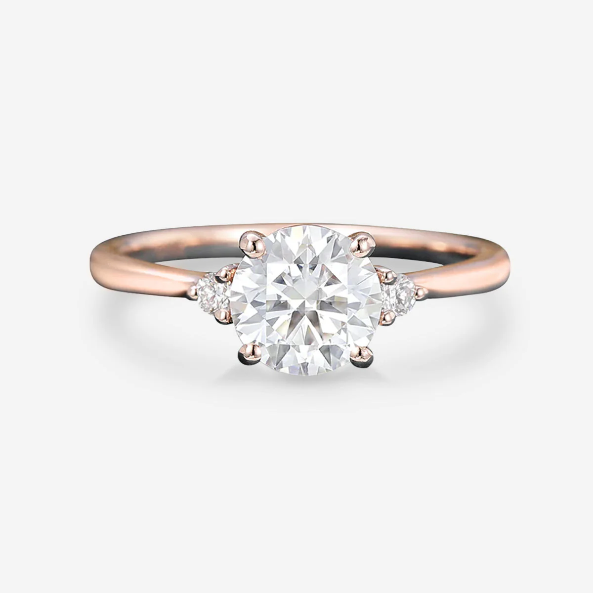 1Carat Round cut Moissanite Engagement ring - Image 8