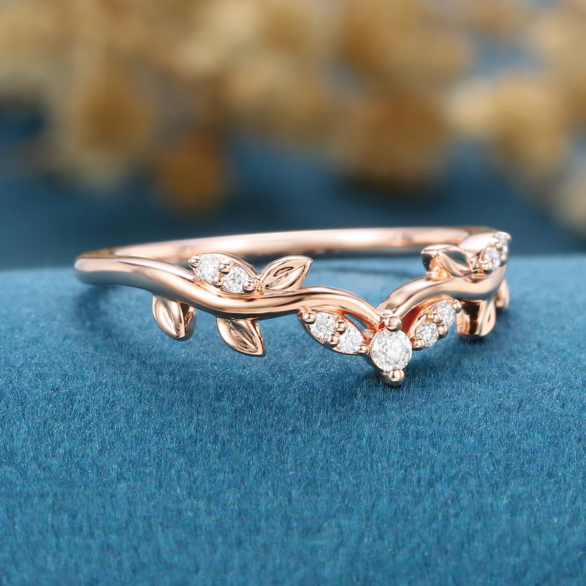 Round cut Moissanite | Natural Diamonds | Lab Grow Diamonds Curved Wedding Band Ring - Image 3