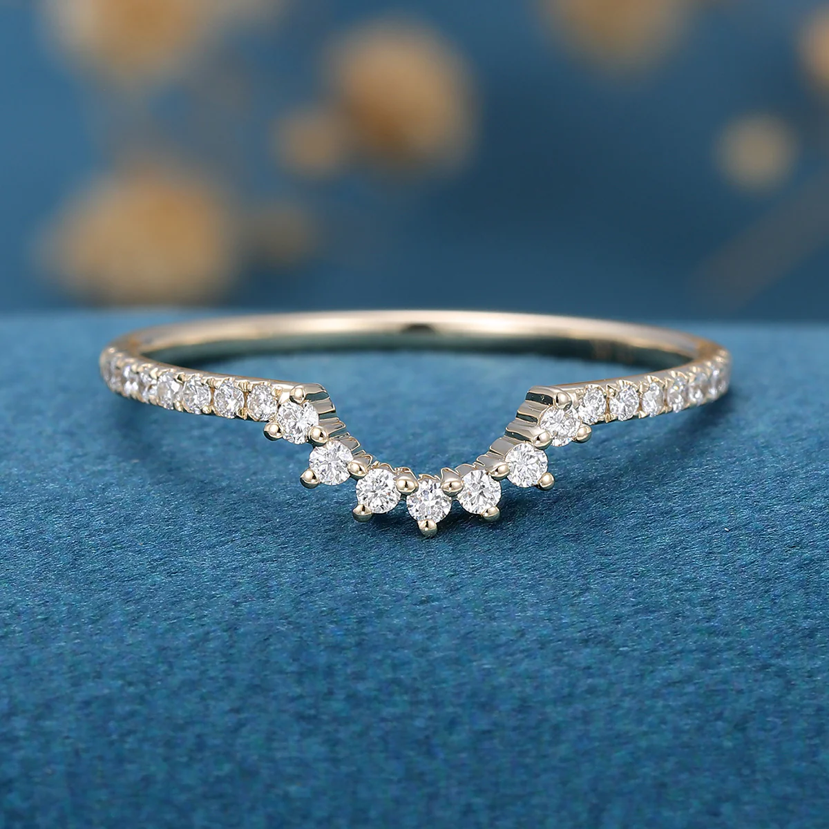 Moissanite | diamond half eternity Wedding Band Ring